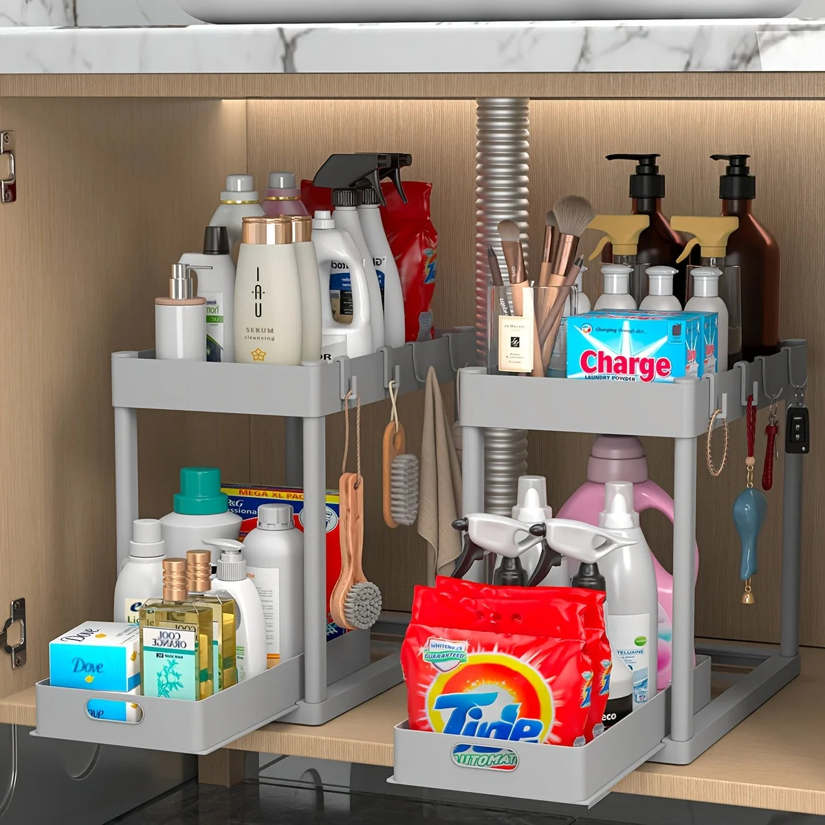 Under-Sink Organizer Space Saver Rack