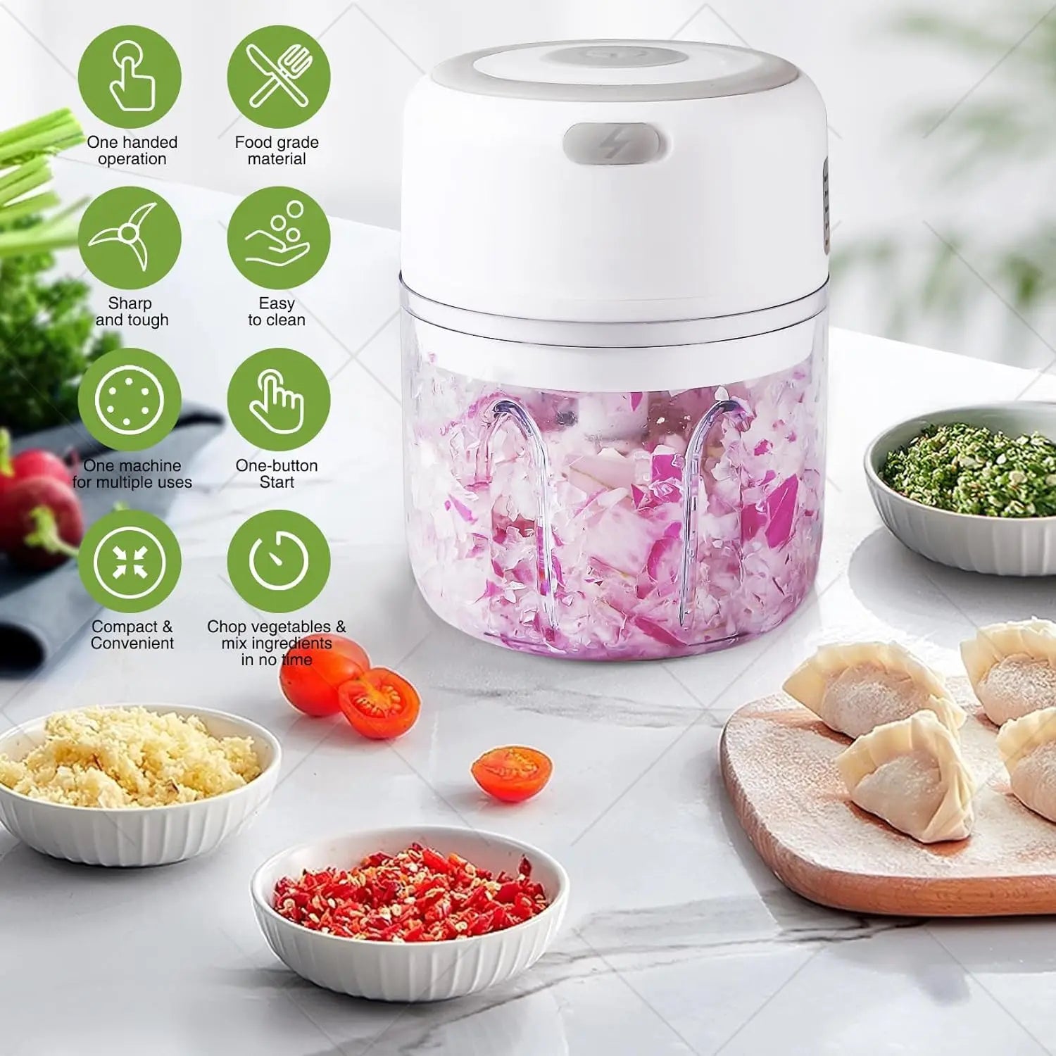 Electric Vegetable Chopper – Fast Food Prep