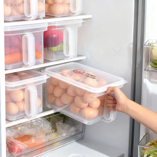 Fridge Organizer Bins – Clear Stackable Set